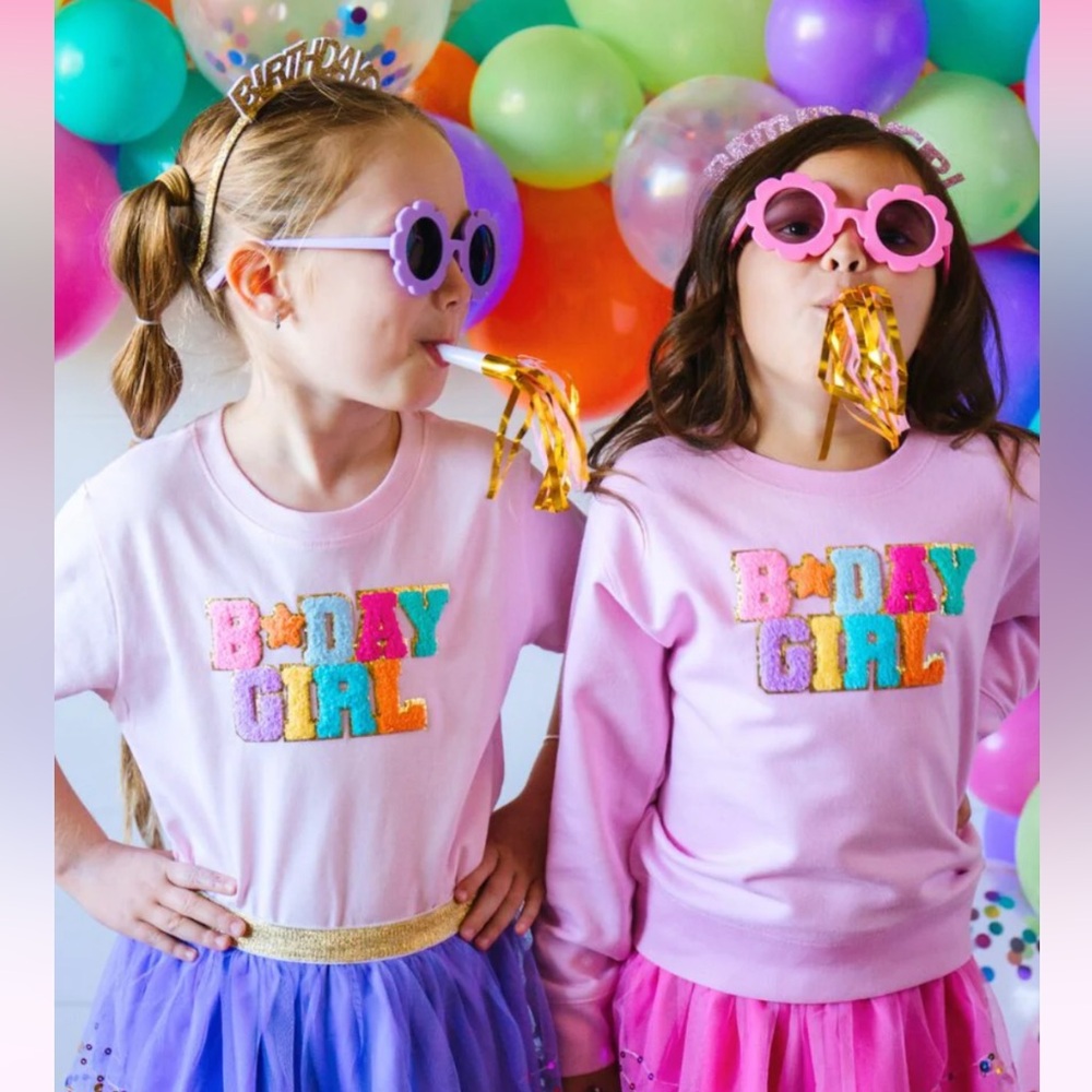 B-Day Girl appliqué cotton t-shirt for little girl - Picture 9 of 9